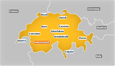Switzerland map. Switzerland Cities. Here you cand find hotels in all cities 